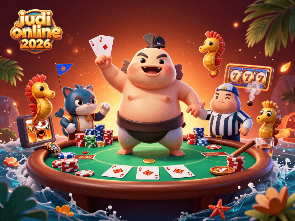 Memenangkan permainan judi online 2026 dengan karakter unik dalam ilustrasi kasino 3D yang menarik.