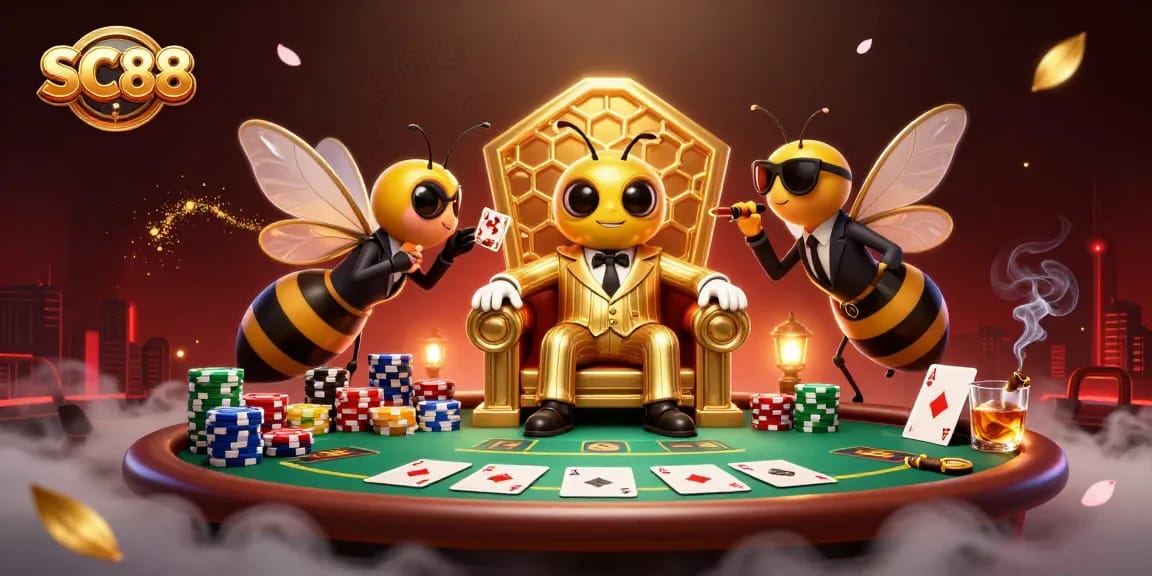 Engage in thrilling poker with SC88’s bumblebee mob boss and his butterfly informant.