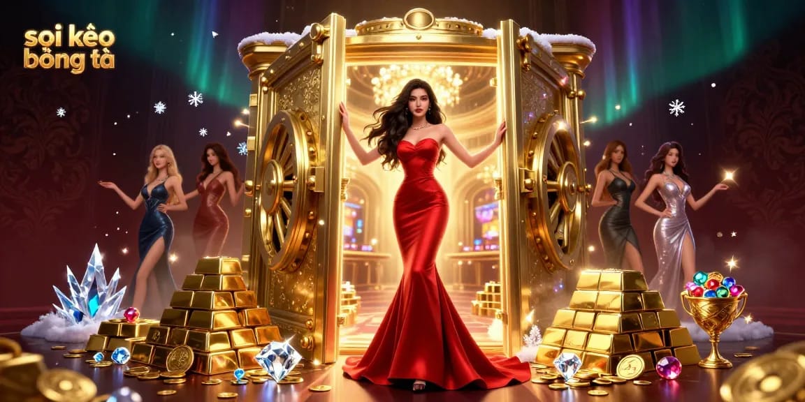 Engage with soi kèo bóng đá at a vibrant VIP casino, surrounded by treasure and glamorous settings.
