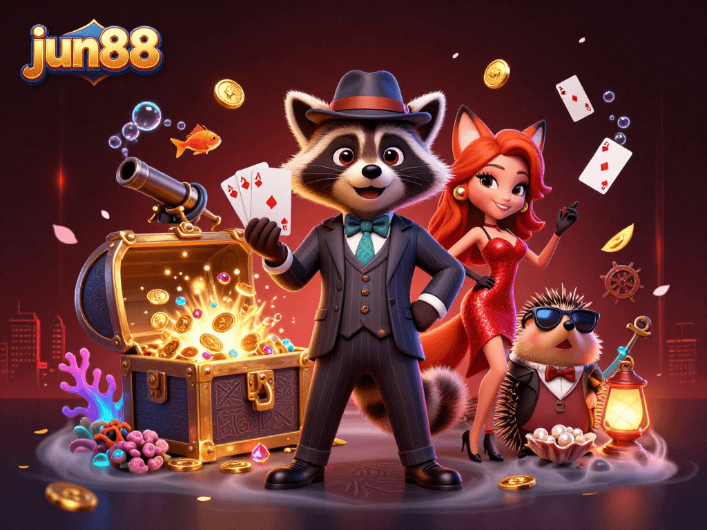 Experience gaming thrills with jun88’s exclusive casino characters and underwater treasures.