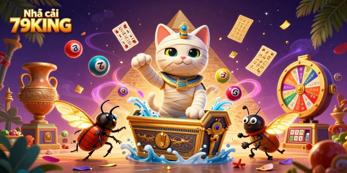 Engage in vibrant games at Nhà cái 79KING with a dazzling casino scene illustrating thrilling lottery excitement.