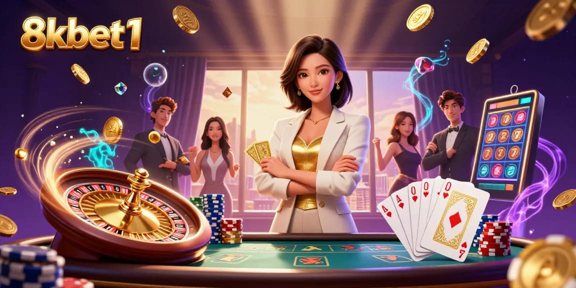 Engage in thrilling games at 8xbet1, where players experience immersive casino action with golden cards and rich textures.