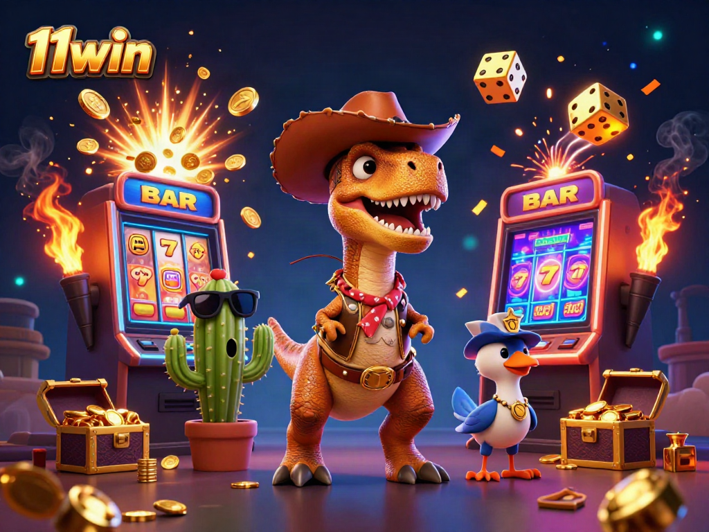 Experience thrilling casino fun with 11win’s 3D dinosaur and slot machines bursting with prizes.