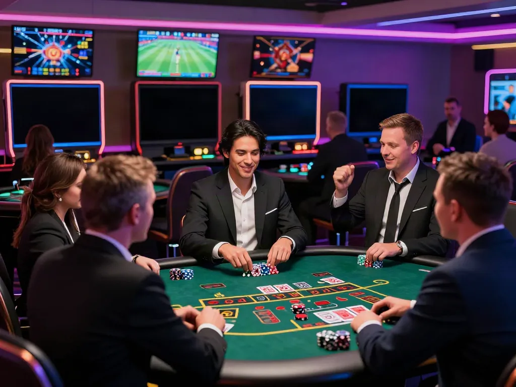 TA88's vibrant live casino scene showcasing players and dealers in an engaging gaming atmosphere.