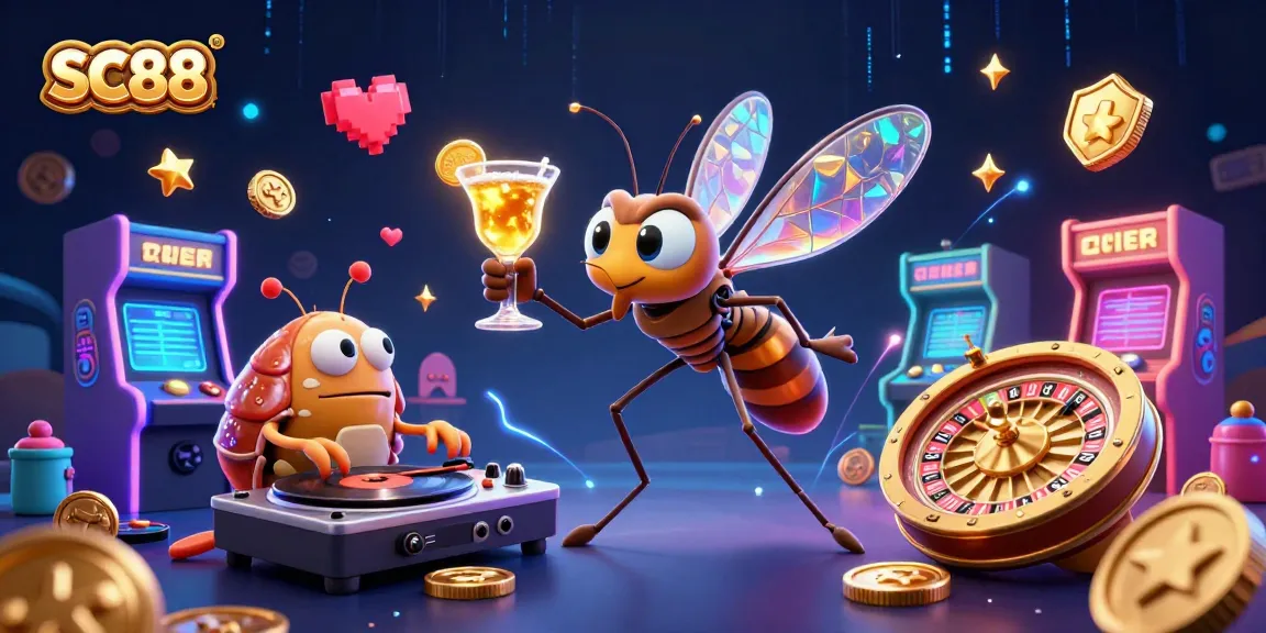 Engage with SC88 as vibrant characters animate a lively casino atmosphere filled with games.