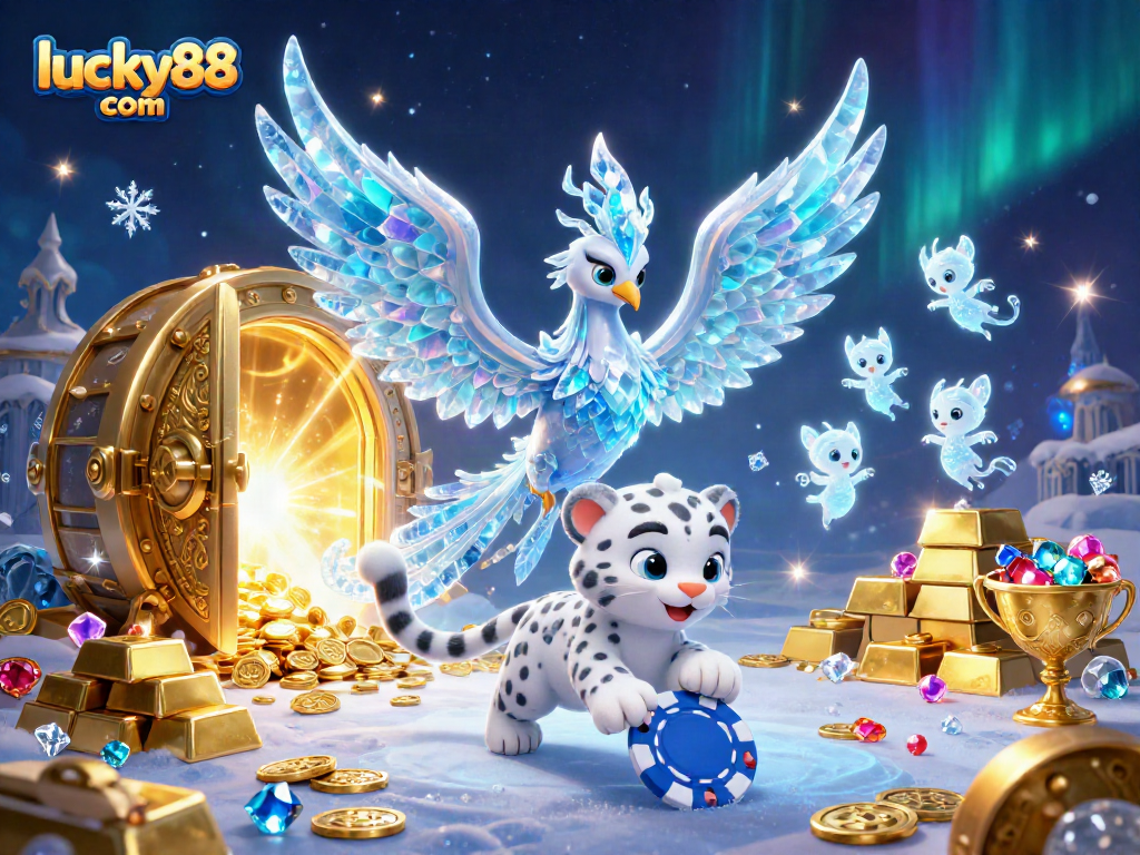 Experience thrilling gameplay with lucky88 com in a vibrant 3D casino illustration featuring a lively scene.