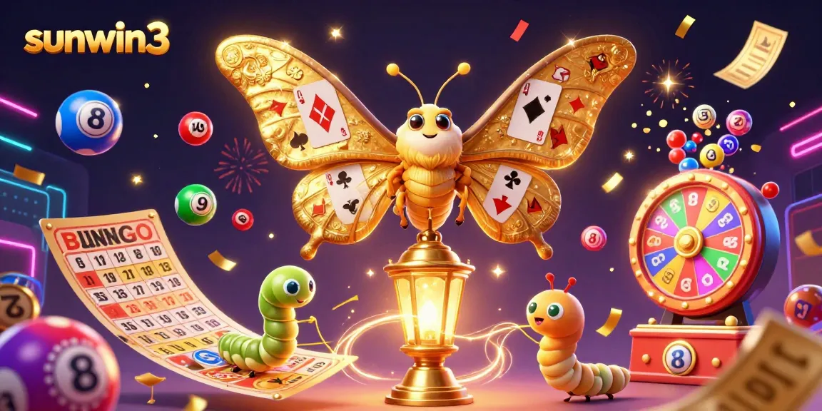 Experience the excitement of sunwin3 with vibrant 3D casino visuals and dynamic lottery elements.