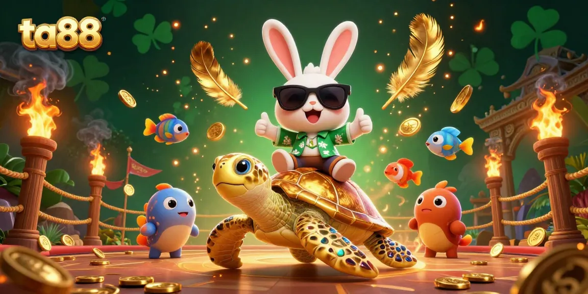 Experience thrilling gameplay at ta88 with the lively rabbit mascot celebrating a big win.
