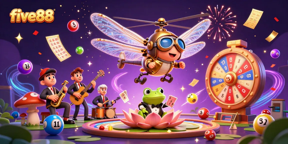 Engage in exciting casino fun with five88 featuring a dynamic frog croupier and lively gaming elements.