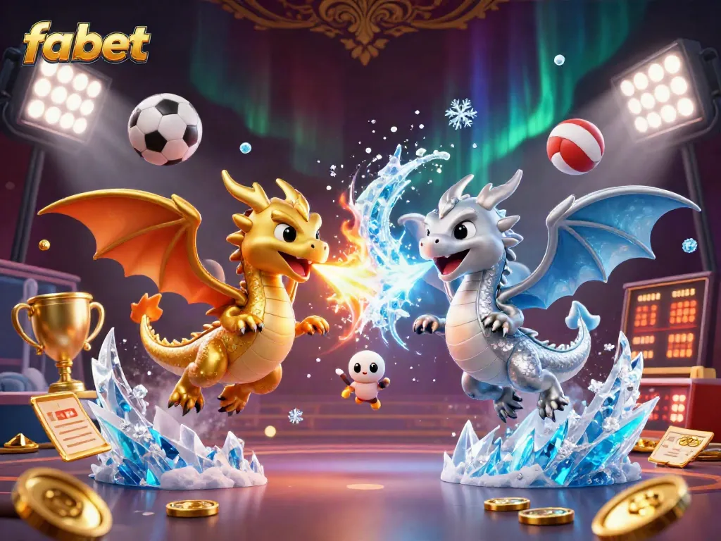 Experience the thrill of fa bet with dynamic sports action featuring dragons and vibrant elements.