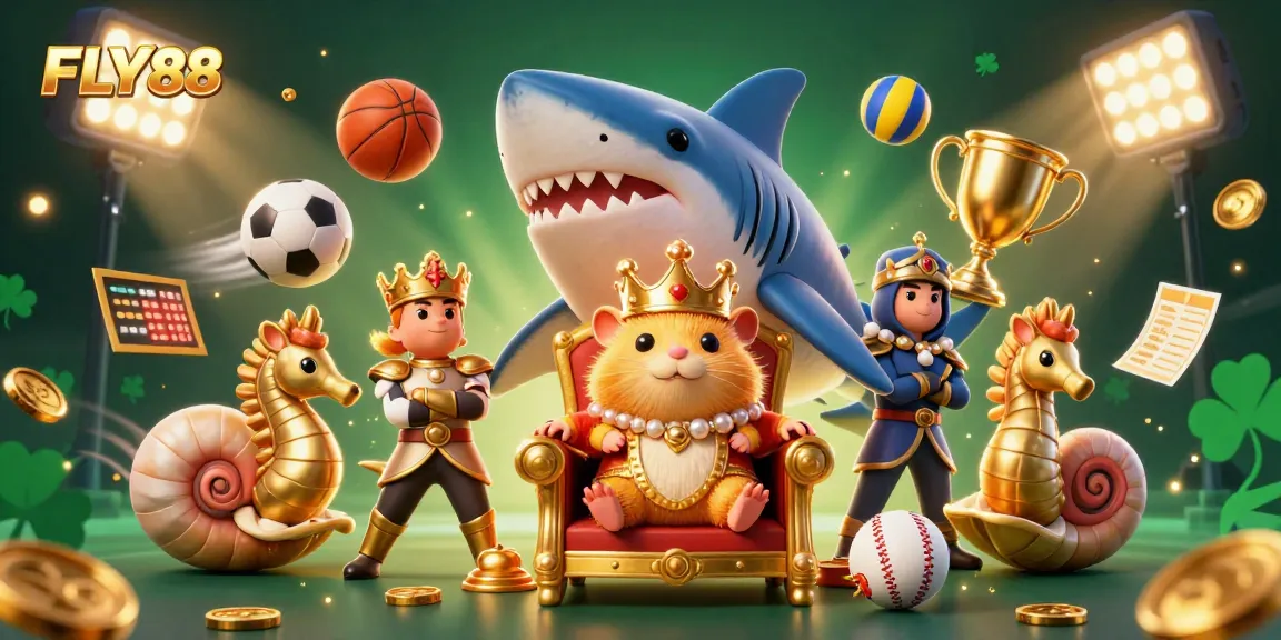 FLY88 captures the thrill of online gaming with dynamic sports elements, vibrant characters, and rich visuals