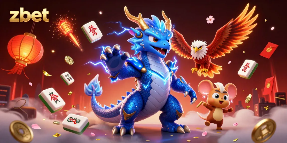 Experience winning with zbet as luck dances around a powerful dragon and whimsical characters.