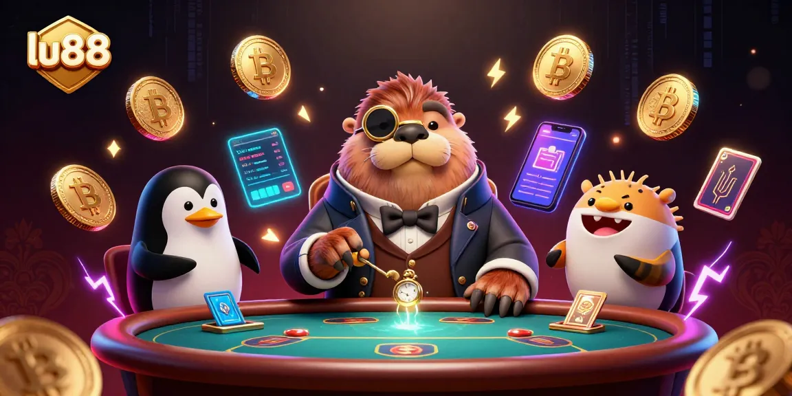 Experience thrilling poker action at lu88 with vibrant 3D characters in a dazzling underwater scene.